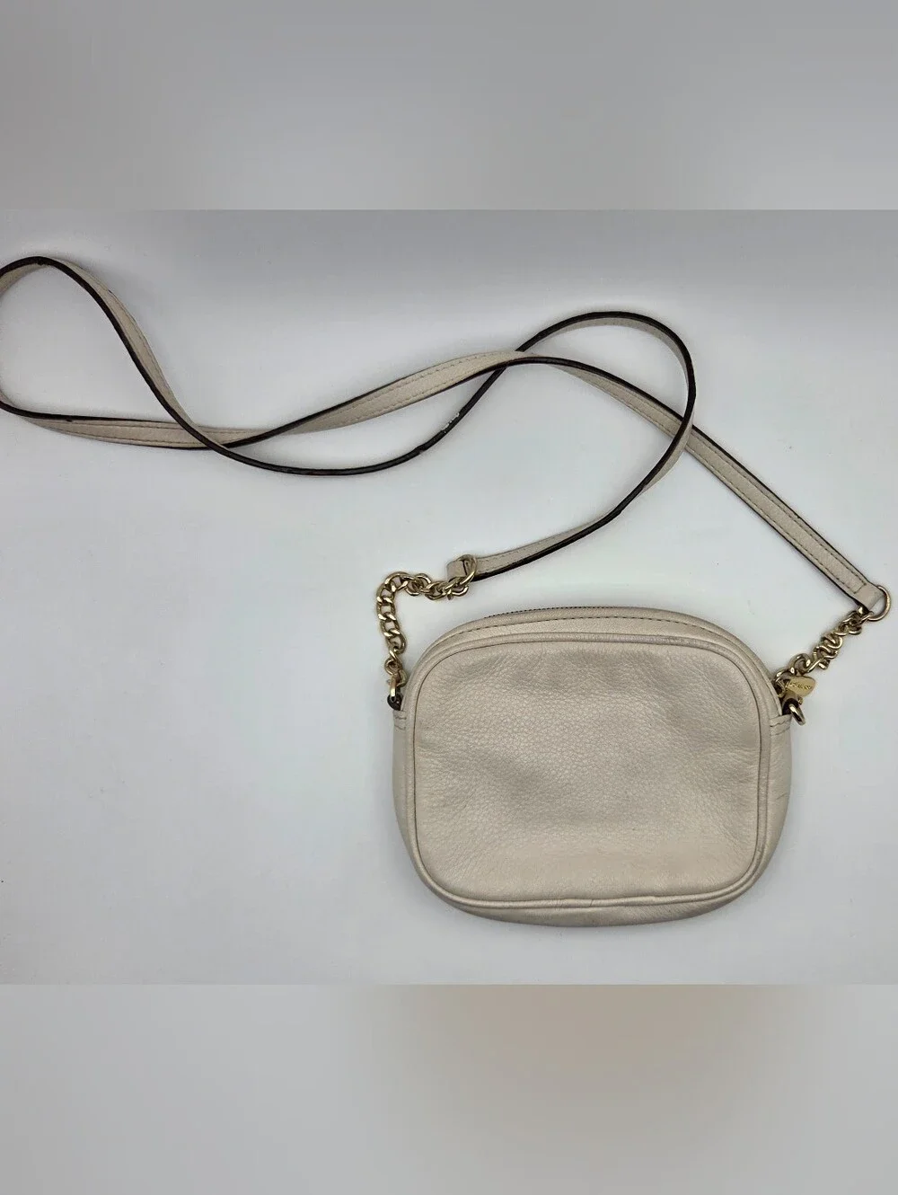 Michael Kors Ivory Leather Crossbody